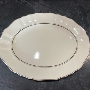 Elegant Cream Oval Serving Platter